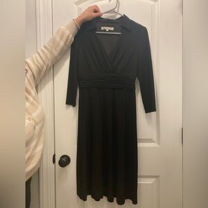 Evan Picone Black Long Sleeve Dress